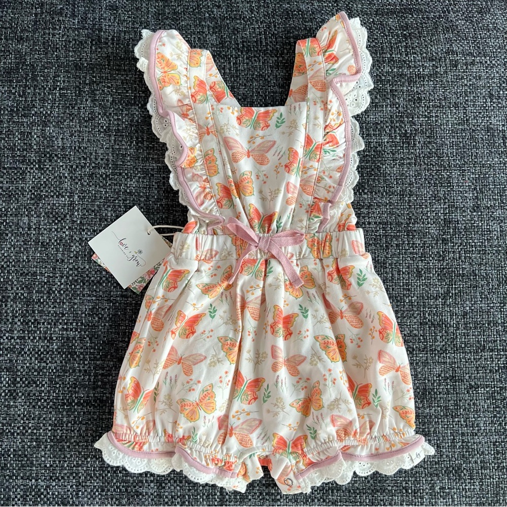 NWT Love & Grow Butterfly Romper Shortie Size 24 Months